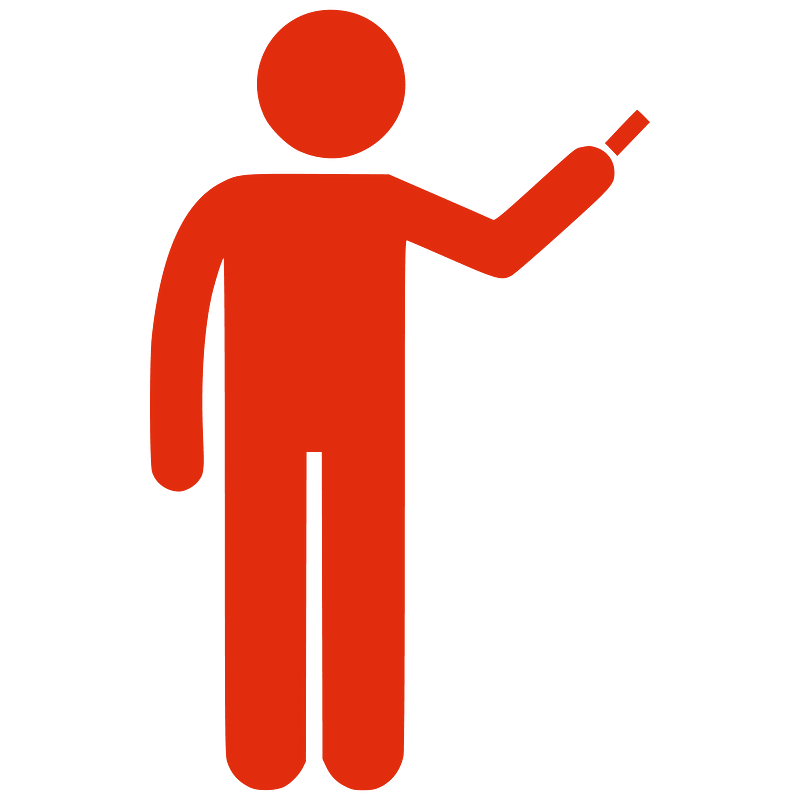 Red Silhouette - Teacher