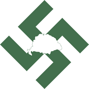 Logo of the Hungarian National Socialist Agricultural Labourers' and Workers' Party (1932-1933)