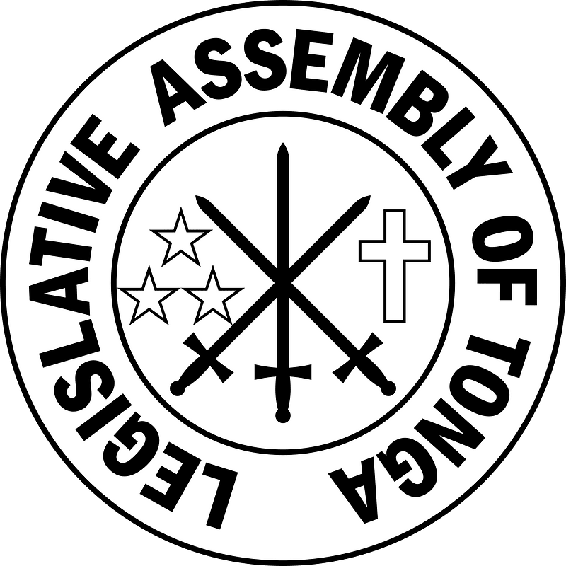 Seal of the Legislative Assembly of Tonga (monochrome)