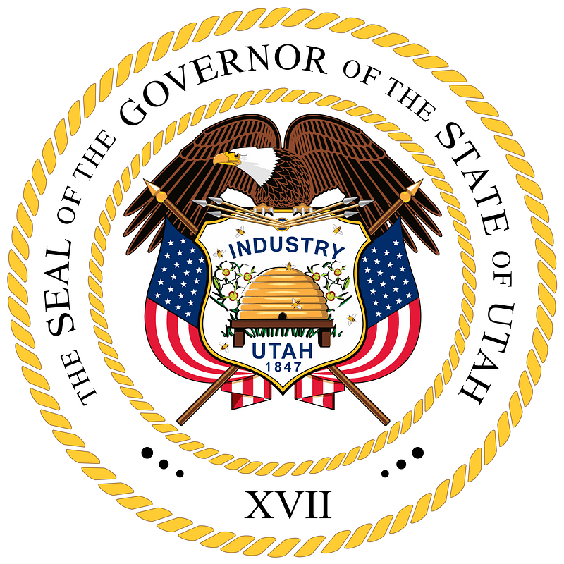 Seal of the Governor of Utah (enhanced variant)