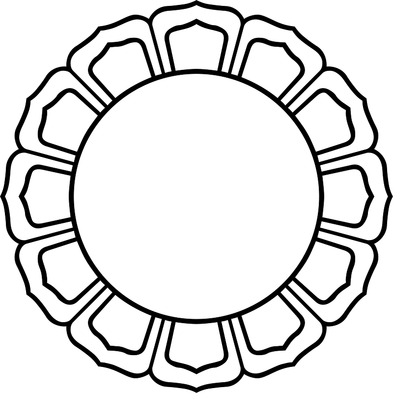 16 petal lotus circle