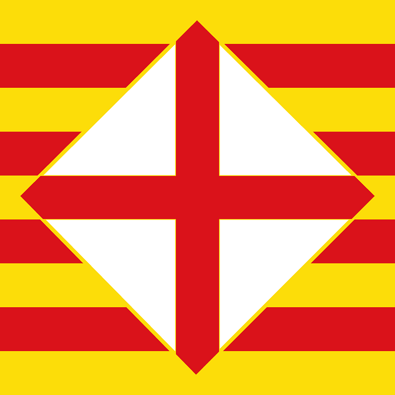 Flag of Barcelona province(official)