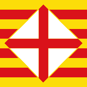 Flag of Barcelona province(official)
