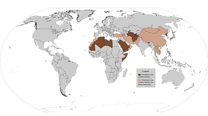 Map of Countries that do not recognize Christmas as Public Holiday