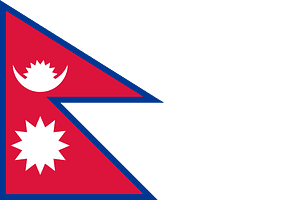 Flag of Nepal (with spacing, aspect ratio 3-2)