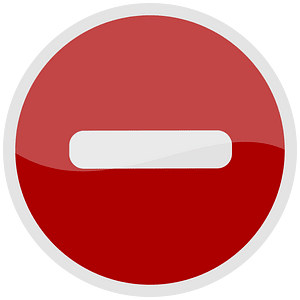 Icono de mantenimiento (white dash on red circle)
