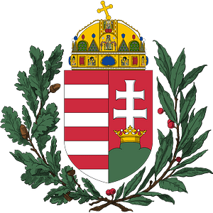 Coat of arms of Hungary (1896-1915; oak and olive branches)