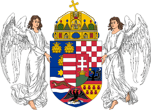 Coat of arms of the Lands of the Holy Hungarian Crown (1896-1915; angels)