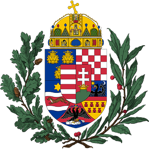 Coat of arms of the Lands of the Holy Hungarian Crown (1896-1915; oak and olive branches)