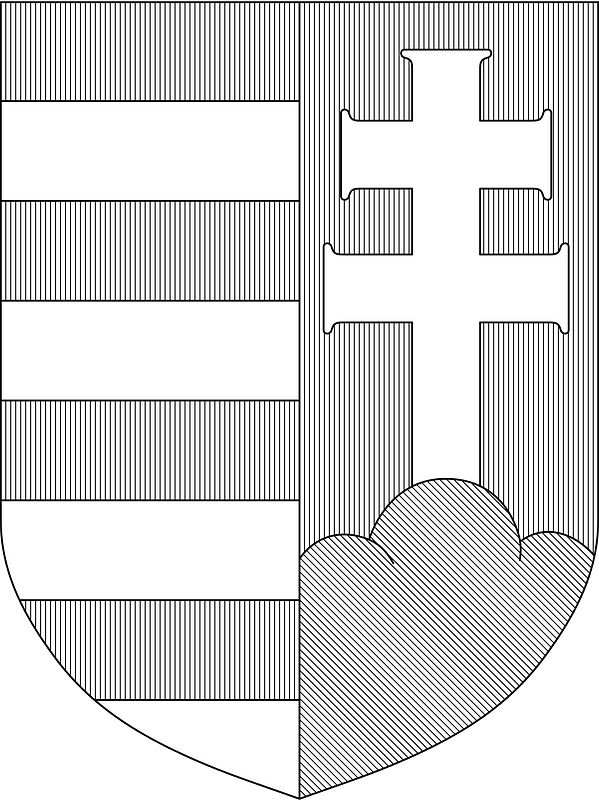 Coat of arms of Hungary (1918-1919; monochrome)