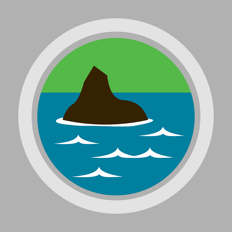 Round Landmark Icon Island