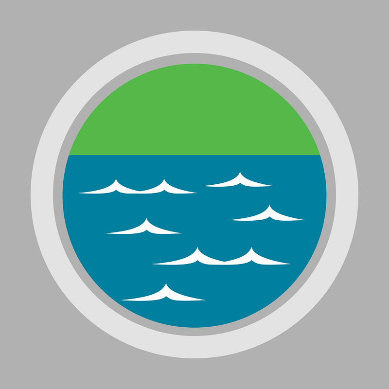 Round Landmark Icon Ocean