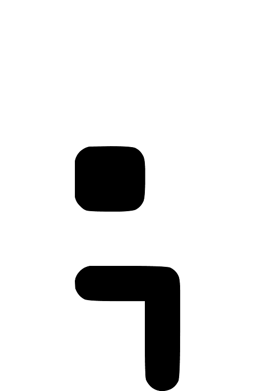 OCR-A char Semicolon