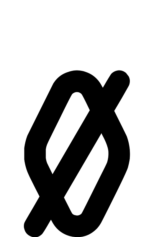 OCR-A char O with Stroke