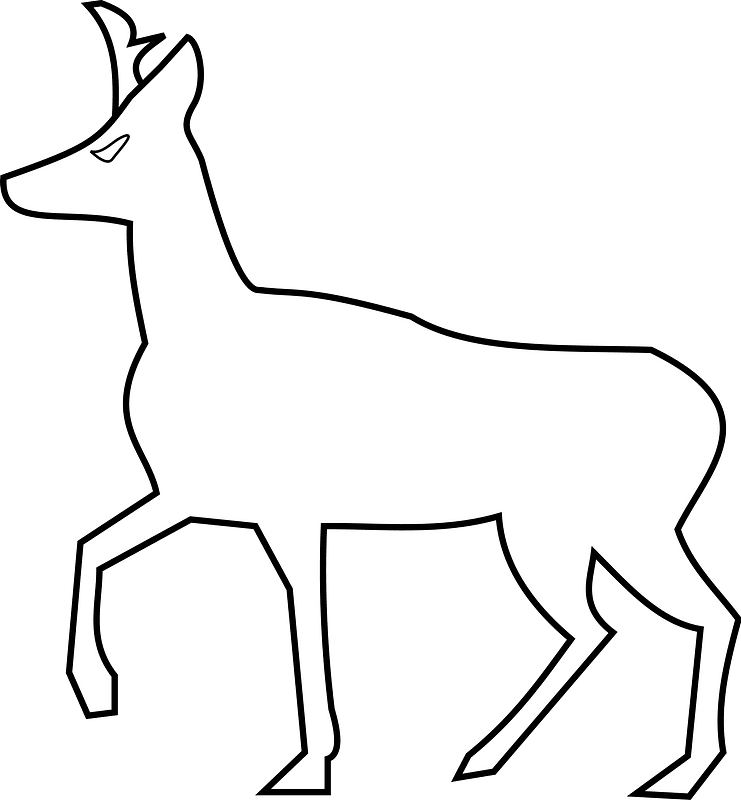 Meuble héraldique Chevreuil passant