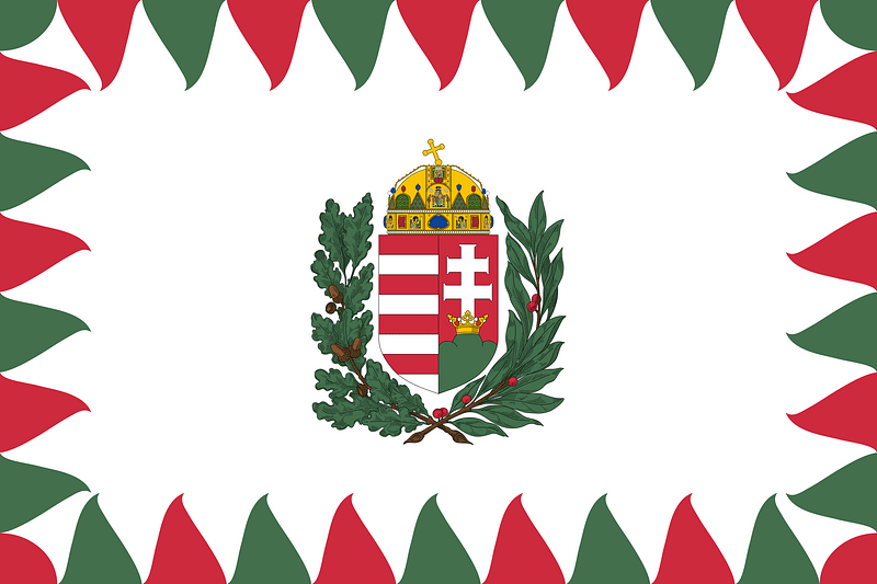 Flag of the Commander of a Corps of the Royal Hungarian Defence Forces (1939-1945, afloat)