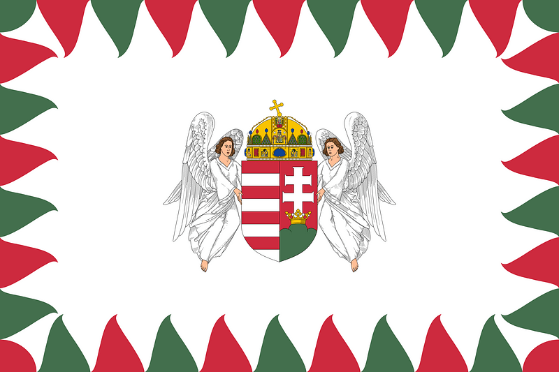 Flag of the Commander of an Army of the Royal Hungarian Defence Forces (1940-1945, afloat)