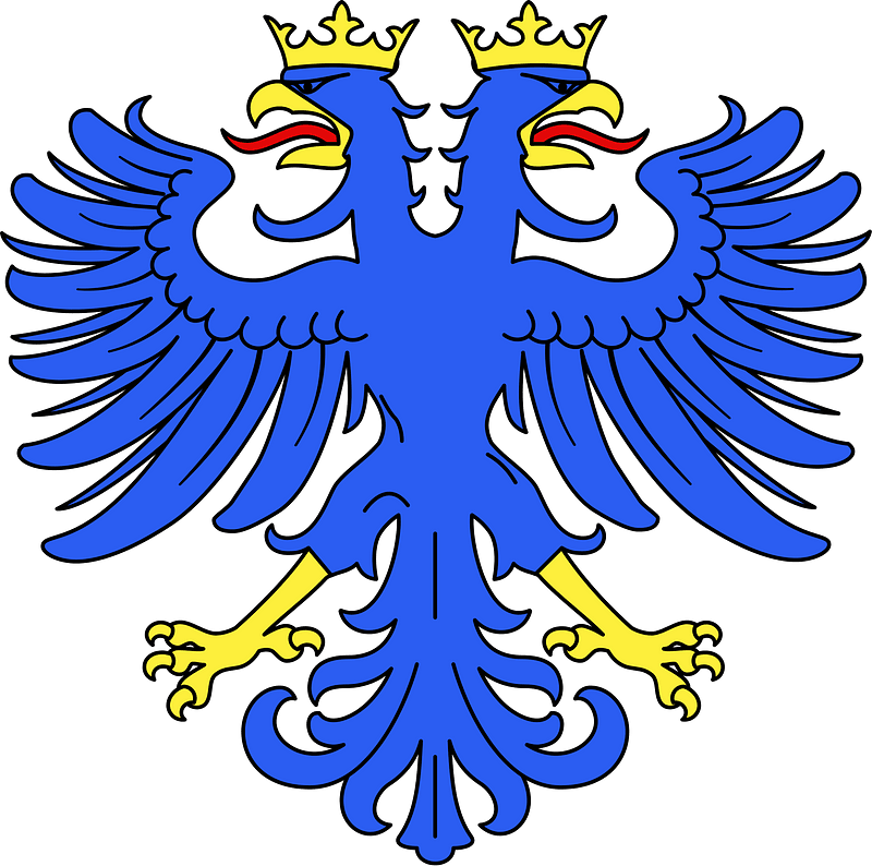 Meuble héraldique Aigle bicéphale éployée