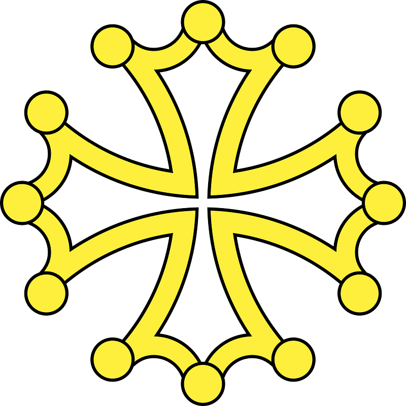 Meuble héraldique Croix clêchée vidée pommetée