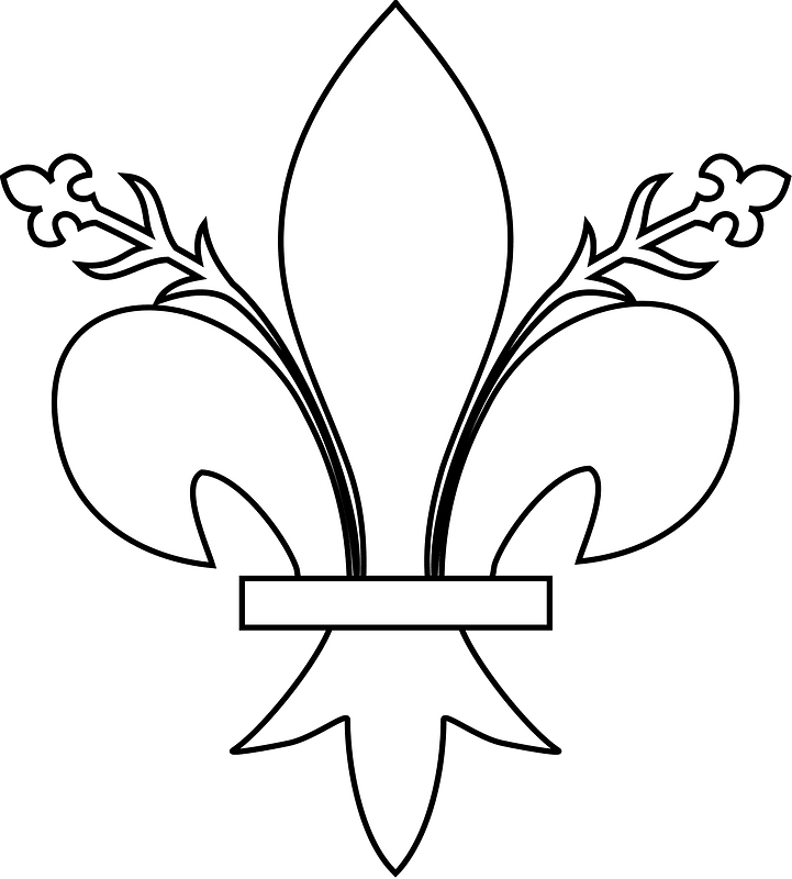 Meuble héraldique Fleur de lys florencée