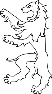 Meuble héraldique Lion morné