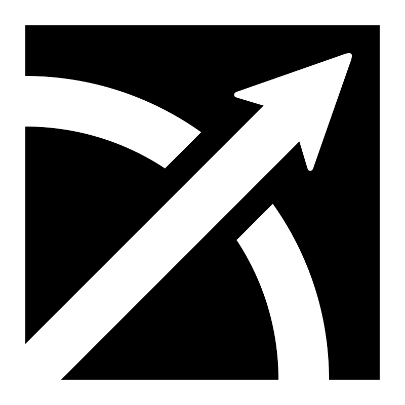 Out of project scope icon (inverted monochrome variant)