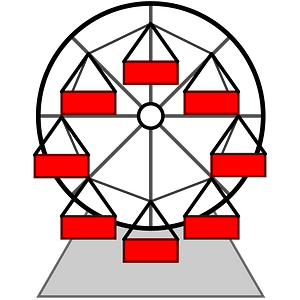 Ferries wheel icon