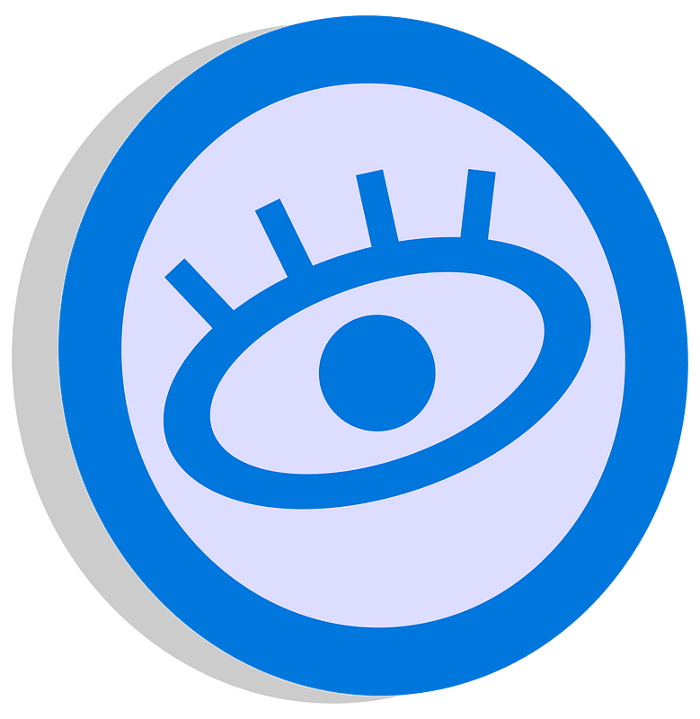 Symbol watching blue lashes