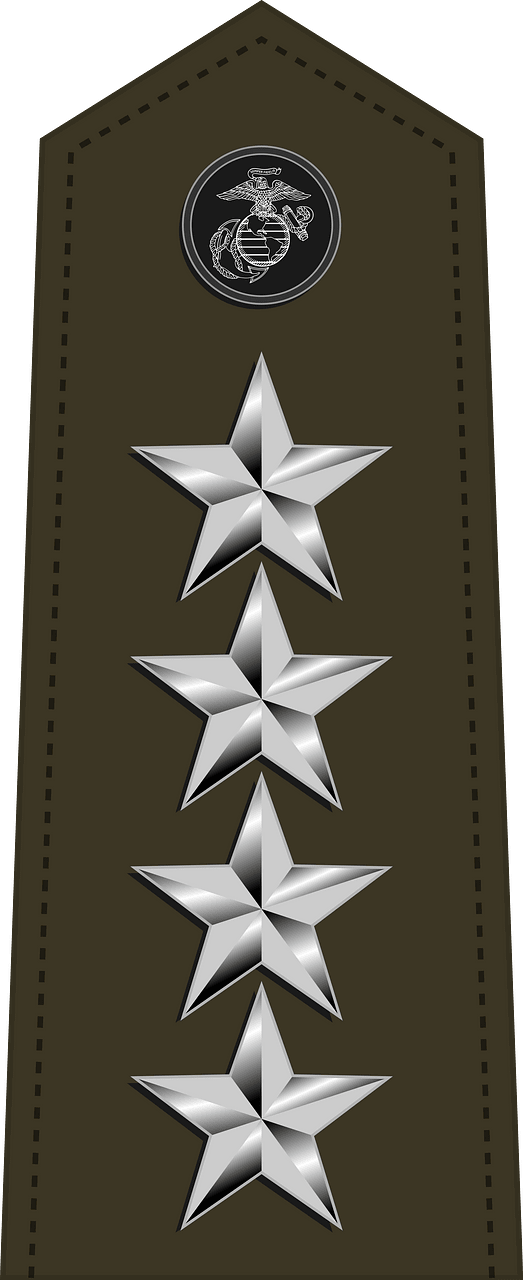 US Marine 10 shoulderboard vertical