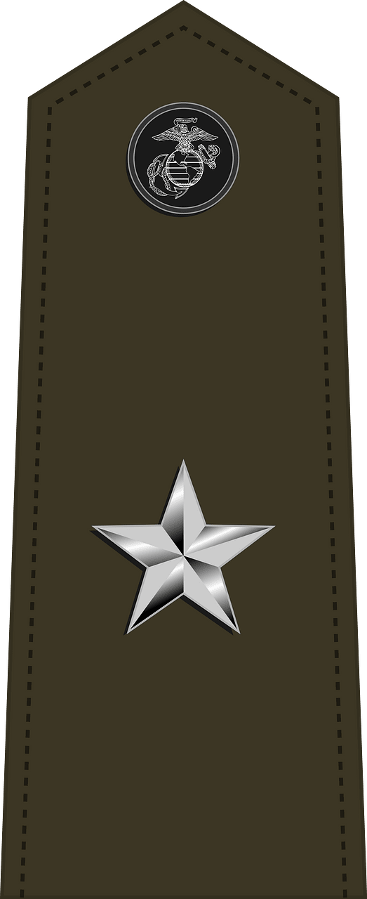 US Marine O7 shoulderboard vertical
