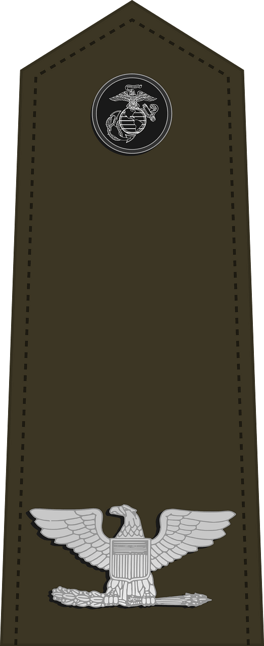 US Marine O6 shoulderboard vertical