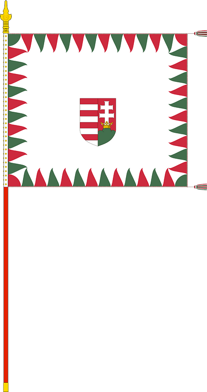 Regimental Colour of the 1st Infantry Division of the Hungarian Defence Forces (1946-1949, with staff)