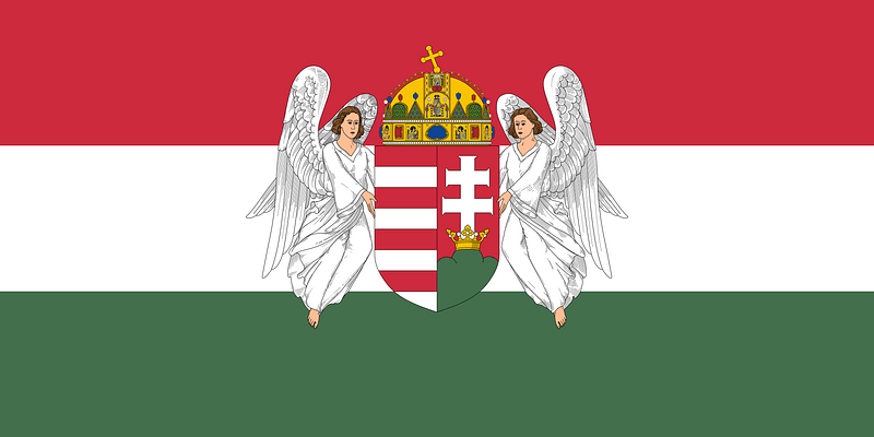 Flag of Hungary (1915-1918; angels)