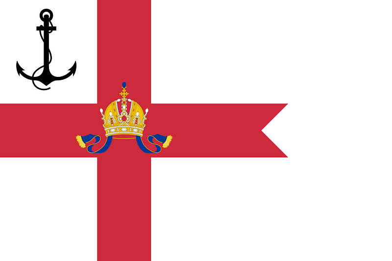 Pennant of the Rear Commodore of the Imperial and Royal Yacht Squadron (Cisleithania)