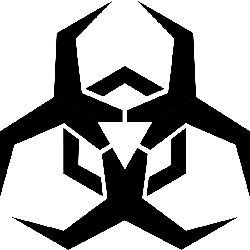 Virus malware hazard icon