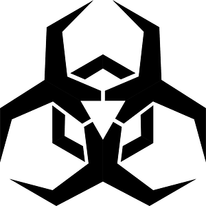 Virus malware hazard icon