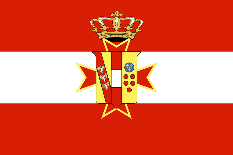 State flag simple of the Grand Duchy of Tuscany