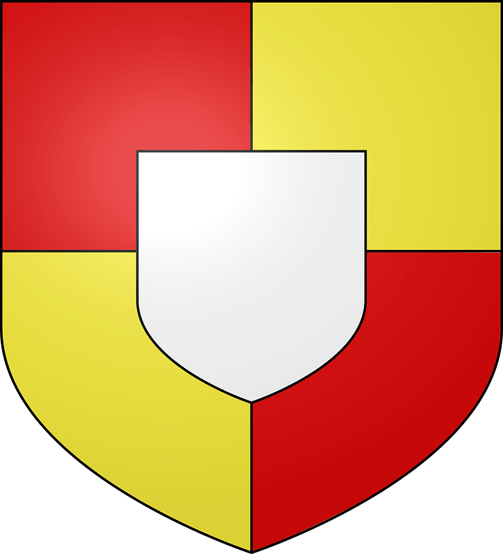 Gabarit blason XVIIIe siècle écartelé avec écusson