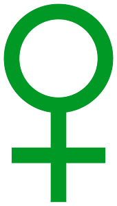 Venus symbol (green)