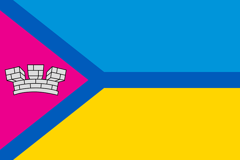 Flag of Pervomaisk in Mykolaiv Oblast