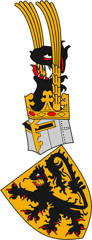 Coat of Arms of the Count of Flanders (according to the Gelre Armorial)