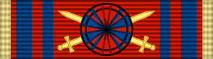 ROU Order of the Star of Romania 1999-war-ribbon Officer BAR