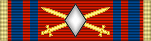 ROU Order of the Star of Romania 1999-war-ribbon GOfficer BAR