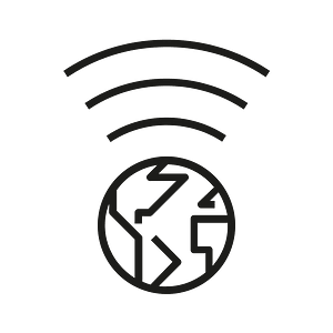 Icon DINA Schwerpunkte Parldigi 06 Open Internet Schwarz