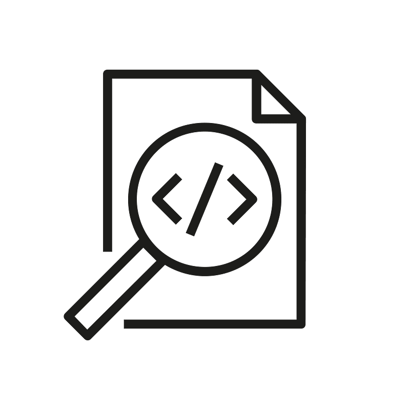 Icon DINA Voraussetzungen Digitale Nachhaltigkeit 02 Transparente Strukturen Schwarz
