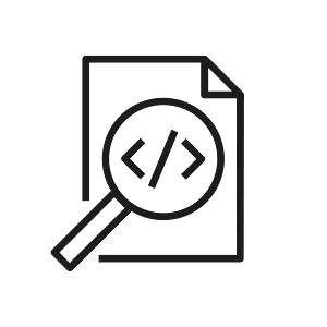 Icon DINA Voraussetzungen Digitale Nachhaltigkeit 02 Transparente Strukturen Schwarz
