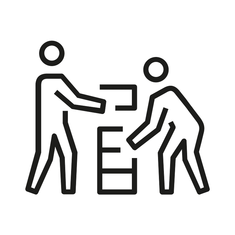 Icon DINA Voraussetzungen Digitale Nachhaltigkeit 07 Partizipationskultur Schwarz
