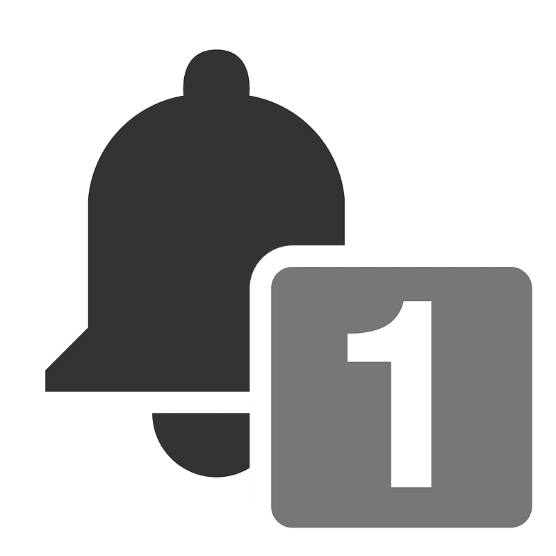 Notifications alert badge - 1 alert-after