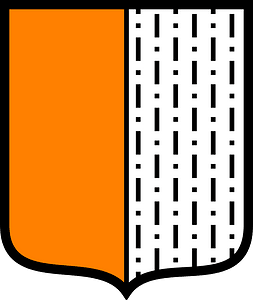 Heraldic Shield Orange