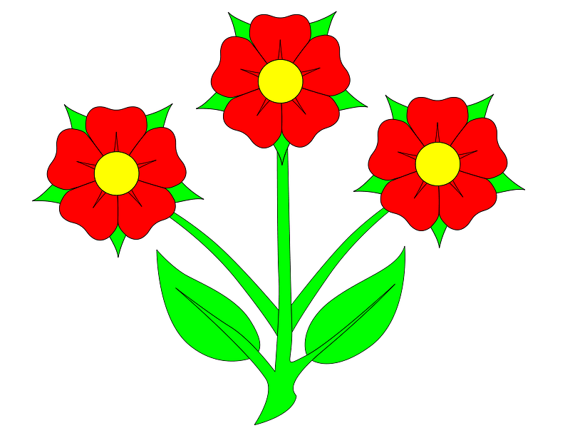 Héraldique meuble 3 roses